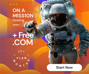 Get Free Domain with 12 Month Hosting Plan.